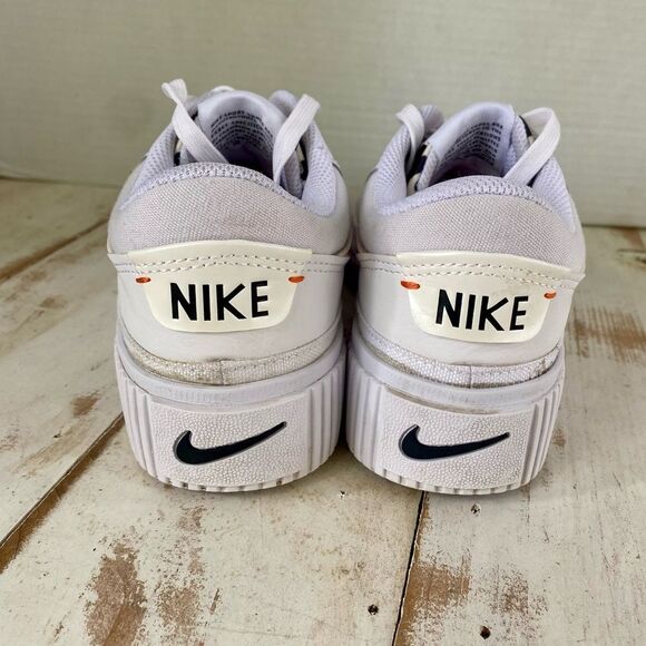 NIKE Court Legacy Lift sneakers orange coral swoosh women's sz 7 EUC streetwear - Picture 5 of 14